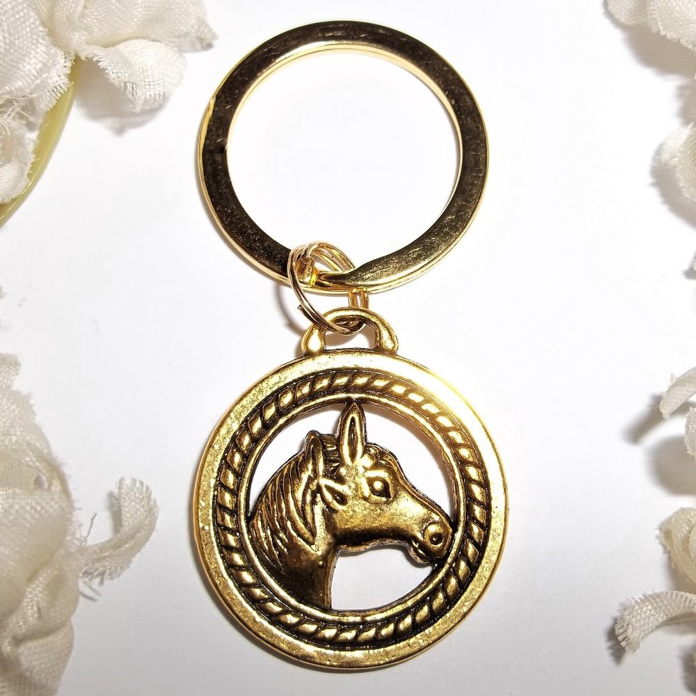 Keychain, Keyring, Horse Keychain, Horse Gift, Unisex Gift Idea, Holder NWT A178